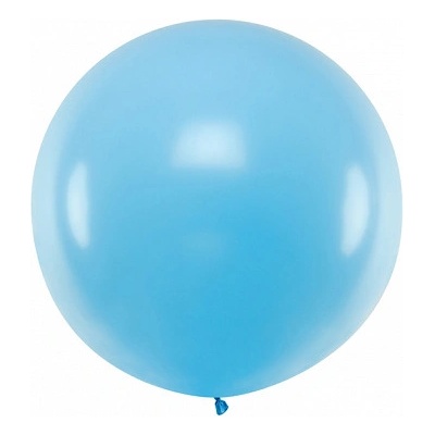 PartyDeco Guľatý Jumbo balonek 1m svetlomodrý