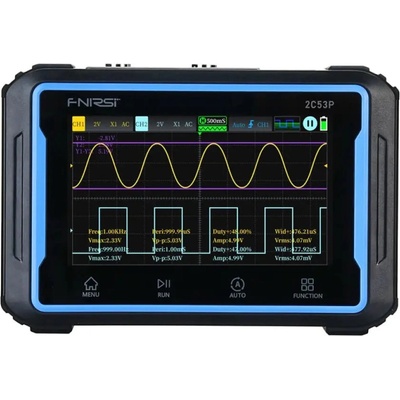 Fnirsi Преносим 3-в-1 fnirsi 2c53p осцилоскоп с 4.3" сензорен екран (2c53p)