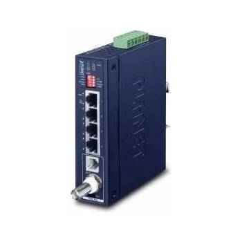 Planet Line Planet IP30 Industrial Gigabit Ethern Extender w/ G. vectoring, 4-Port 10/100/1000T RJ45 (LAN), 1-Port BNC, 1-Port RJ11 (-40 to 75C)