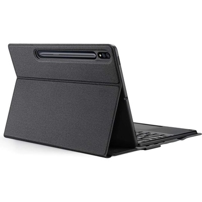 Dux Ducis Wireless Touchpad Keyboard Case - полиуретанов калъф, клавиатура, тракпад и поставка за Samsung Galaxy Tab S7 Plus, Galaxy Tab S7 FE, Galaxy Tab S8 Plus (черен)