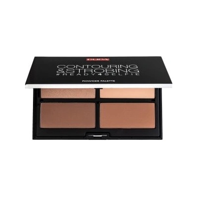 Pupa Contouring & Strobing Ready 4 Selfie Powder Palette Medium Skin konturovací paletka 18 g