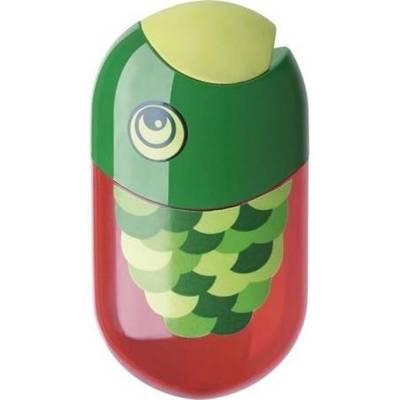 Strúhadlo a guma, 2 otvory, s nádobkou, FABER-CASTELL, motív: ryba