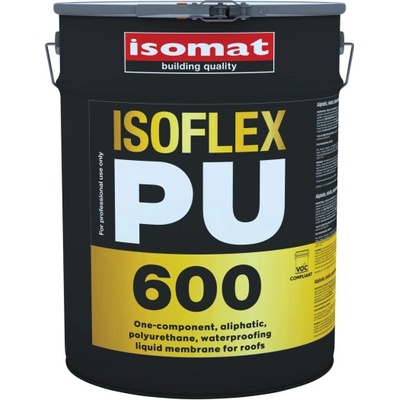 ISOMAT ISOFLEX-PU 600 - Vysoko odolná, rýchloschnúca, polyuretánová hydroizolácia s UV ochranou Farba: Biela, Hmotnosť: 25 kg
