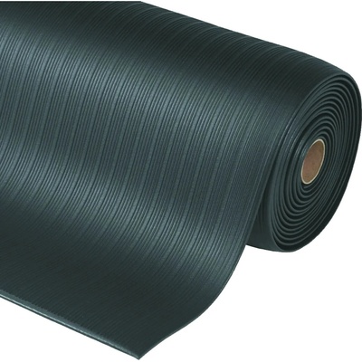 Notrax 410 Airug Protiúnavová vinylová rohož s rebrovým vzorom čierna 60 cm x 18,3 m
