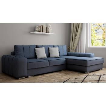 Холна гарнитура Нортън тъмносин със сребристо