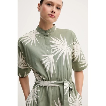 OUI Памучна рокля oui в зелено среднодълга разкроена 92864 (92864)