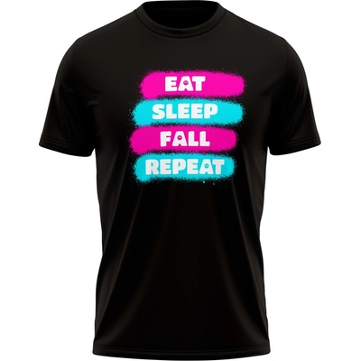 Fall Guys tričko Eat Sleep Fall Repeat