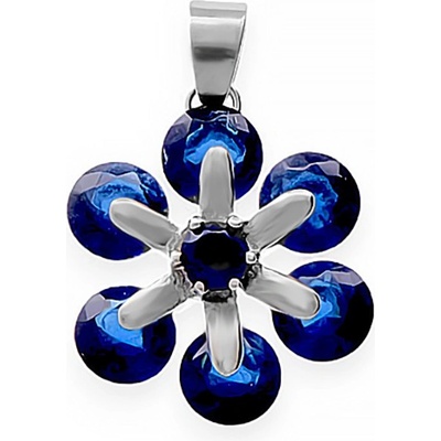 MPM Dámský ocelový nerezový přívěsek Bloomi modrý SPD.6474