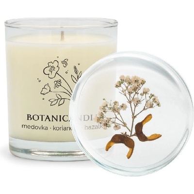 Botanicandle Medovka-koriander-bazalka s vrchnáčikom 140g