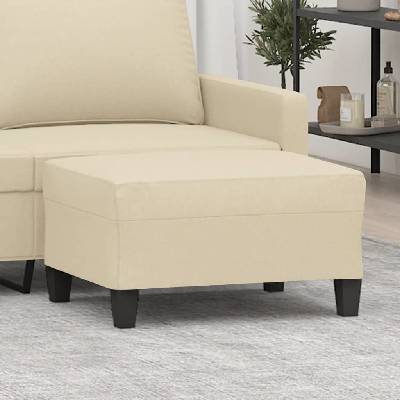 vidaXL Podnožka krémová 70 x 55 x 41 cm textil