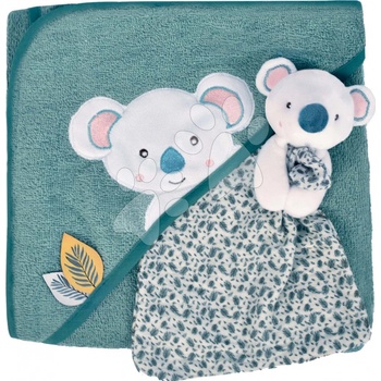 Koala Osuška s kapucňou Yoca le Doudou et Compagnie modrá