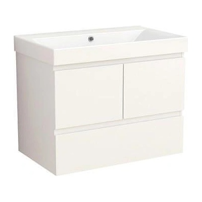 Inter Ceramic Конзолен PVC шкаф AMBROGIO-75 9048-75W+УМИВ. 5953W-76CM, Inter Ceramic, 61.5х75.5х46см (9048-75W+УМИВ. 5953W-76CM)