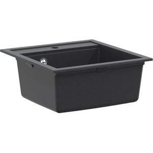 vidaXL Кухненска мивка с едно корито Гранит 49 x 51 x 30.5 cm Графит (42053755)