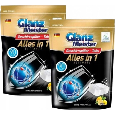 Glanz Meister tablety do myčky Lemon 2 x 90 ks