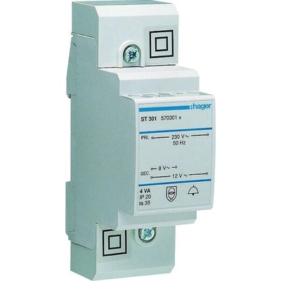 Hager ST301 zvonkový transformátor 8 V, 12 V 0.5 A