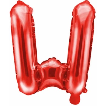 Image 1 of PartyDeco Балон от фолио Mini - Буква W 35см червен