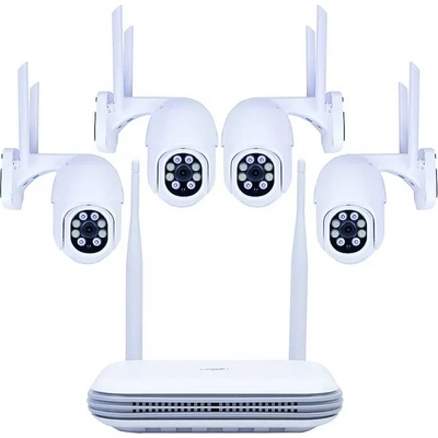 PNI House WiFi800 8MP 30m Безжичен PTZ Комплект с 4 4K Камери (PNI-WF8-840-4)