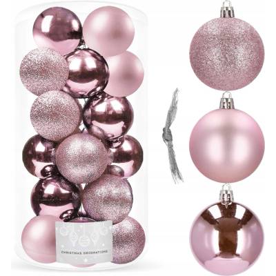 SPRINGOS Vianočné banky ružové mix 3cm sada 30ks