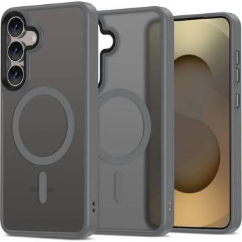 Tech-Protect Твърд кейс с MagSafe пръстен за Samsung Galaxy S25 от Tech-Protect MagMat - Matte Titanium (5906302362578)