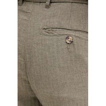 Lindbergh Къс панталон с лен Lindbergh мъжки в зелено 30-505020 (30.505020.ARMY)