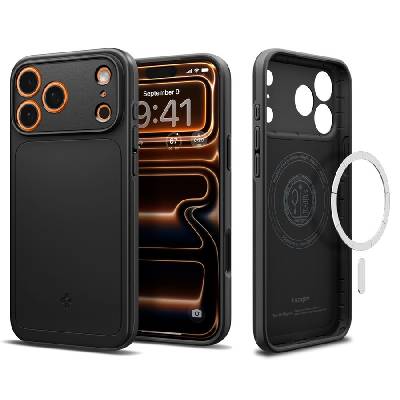 Тънък кейс с MagSafe за iPhone 17 Pro Max от Spigen Thin Fit Mag - Black (8800283314069)