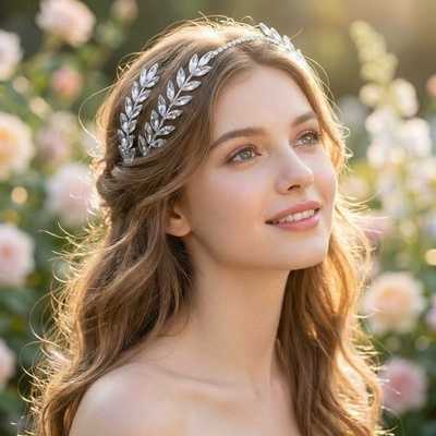 Naishide Jewelry Romantická čelenka s pohyblivou větvičkou a krystaly