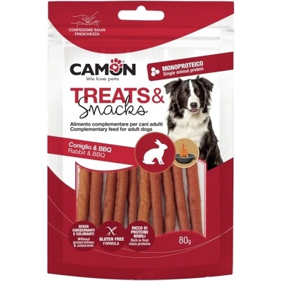 Camon Treats Snacks - лакомство за куче, пръчици от изсушено заешко месо 80 гр, Италия - AE600
