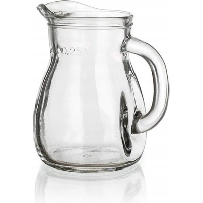 BORMIOLI DŽBÁNEK NA MLÉKO 250 ml skleněná nádoba na mléko, džusy, do restaurace