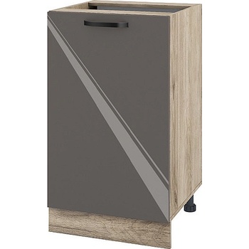 ИРИМ Долен кухненски шкаф Сити АРФ-Антрацит гланц-05-43 50 см