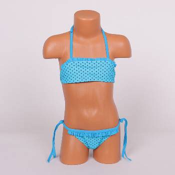 Детски бански в синьо и точки