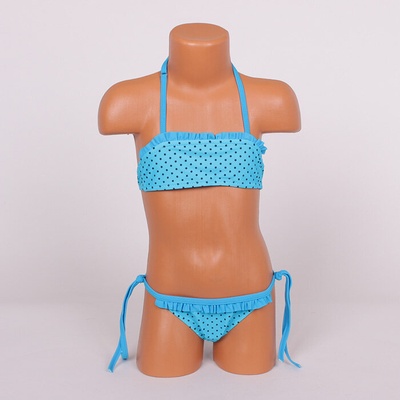 Детски бански в синьо и точки