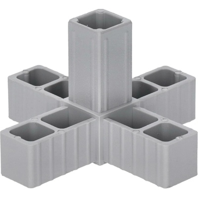 Plastová spojka - 5-nohý kus vhodný do profilu velikosti 25x25x2 mm