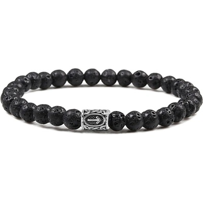 Daniel Dawson pánský korálkový Vilhelm lávový kámen runa NR2024