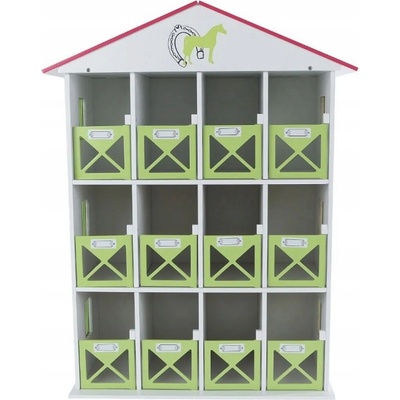 Kids Globe Dřevěná stáj sada s 12 boxy měřítko 1:24