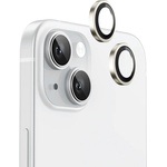 Blueo Протектор камера за iPhone 15 / iPhone 15 Plus - оригинален Протектор камера за обектив с метална рамка - жълт