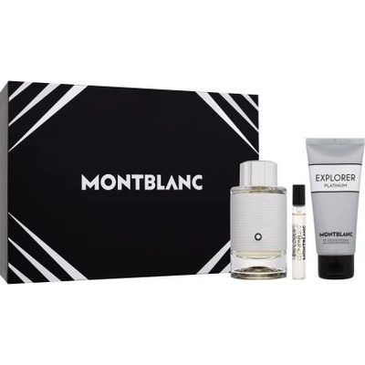 Montblanc Explorer Platinum darčekový set parfumovaná voda 100 ml + sprchovací gél 100 ml + parfumovaná voda 7,5 ml pre mužov