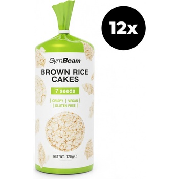 GymBeam Hnedé ryžové chlebíčky 7-zrnné 12 x 120 g