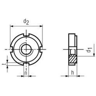 matice M38x1.5 14H se 4 zářezy DIN 1804 [1 ks] – Sleviste.cz