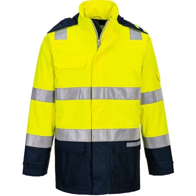 PORTWEST Bunda Bizflame Rain+ FR605 Hi-Vis Light Arc, reflexní POR-FR605YNRXXL 2XL Žlutá/navy