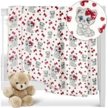 Bellatex Detská prikrývka Mačička ružová