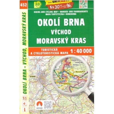 Okolí Brna východ Moravský kras mapa 1:40 000 č. 452