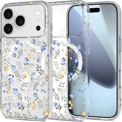 Tech-Protect Калъф Tech-Protect FlexAir MagSafe за iPhone 17 Pro Max - Маргаритки с листа (5906302319602)