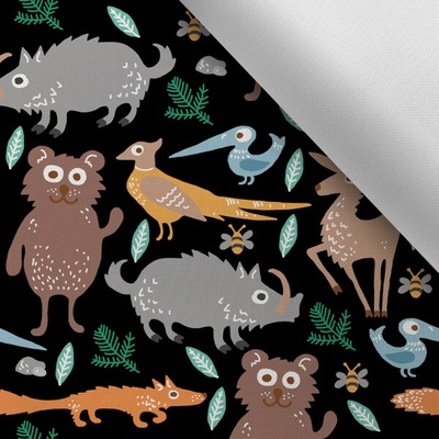 Takoy Látka s potiskem kočárkovina TD/NS animal black by Takoy®