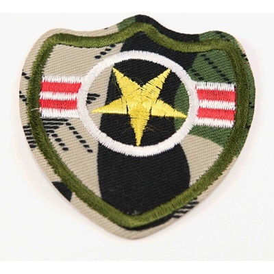 Nažehľovacia záplata - army - rozmer 6 cm x 5,5 cm - khaki