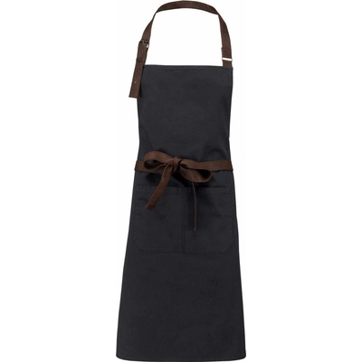 Kariban Vintage APRON k8003 Zástera z pevného materiálu charcoal