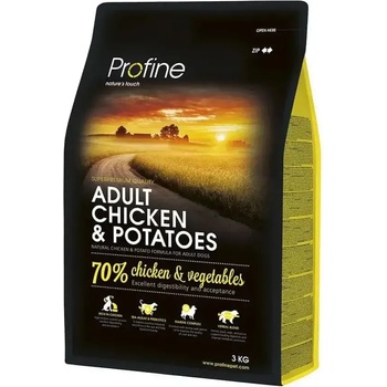 Profine Сухра храна за кучета в зряла възраст- средни породи profine dog adult chicken & potatoes 3кг (268)