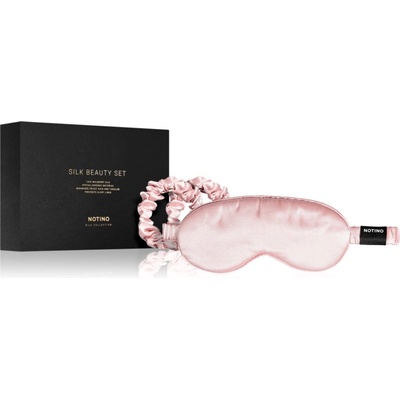 Notino Silk Collection Sleeping mask & Scrunchies Set подаръчен комплект цвят Pink
