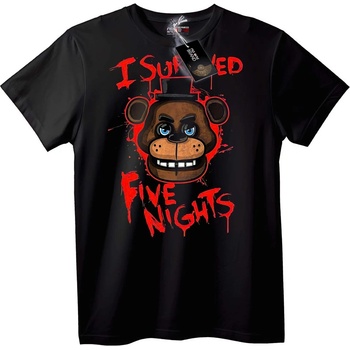 NOONEBRAND Тениска Оцелях от Five Nights Freddy - M, Black