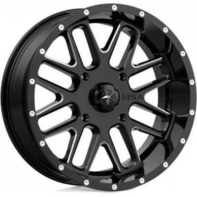 MSA OFFROAD M35 BANDIT 7x18 4x137 ET0 gloss black milled