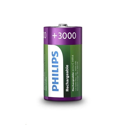Philips R14B2A300/10 презареждаема C 3000mAh 2 блистера (без вътрешна кутия) (R14B2A300/10)